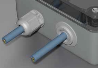 Low profile cable gland